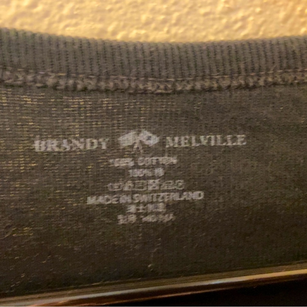 Cropped Brandy Melville black shirt.
